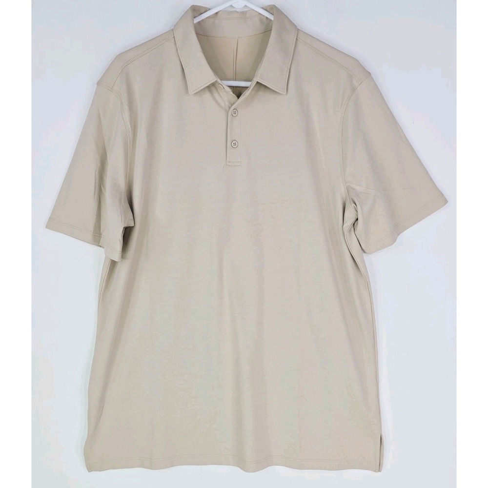 Jack Archer Shirt Men's Size XL Beige Lightweight Short Sleeve Tech Polo NWOT
